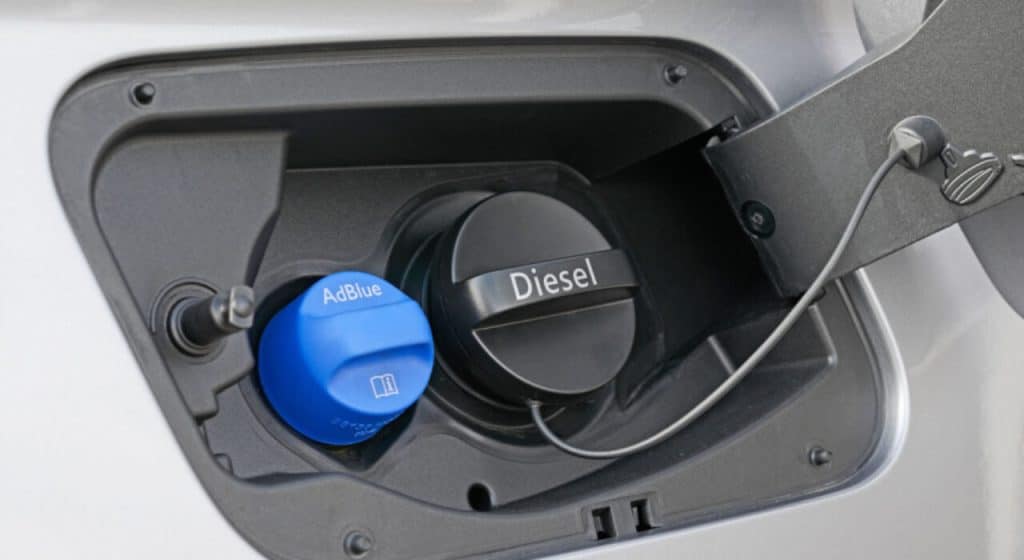 trappe adblue sur une voiture