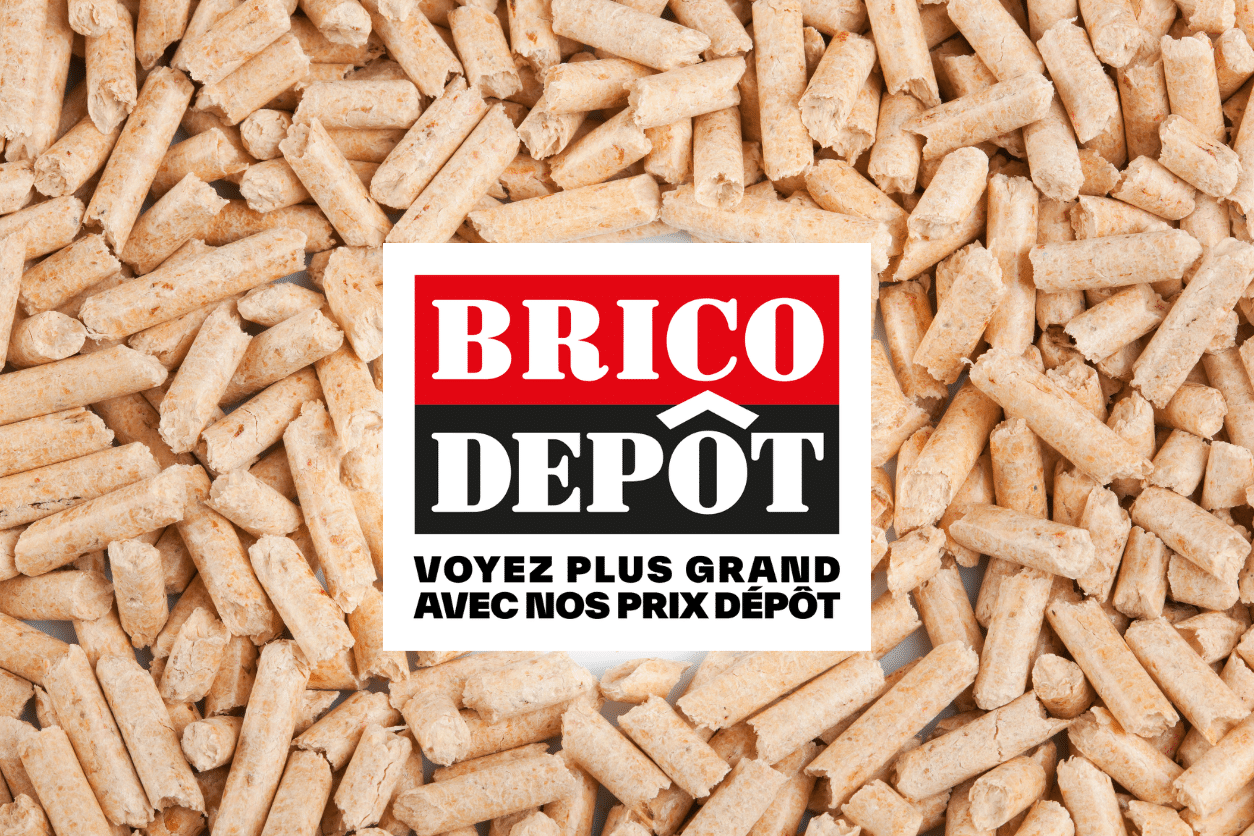 brico dépôt nouvel arrivage de pellets de bois à prix compétitif, attention quantité limitée