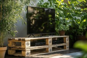 Comment fabriquer un support TV avec une palette ?