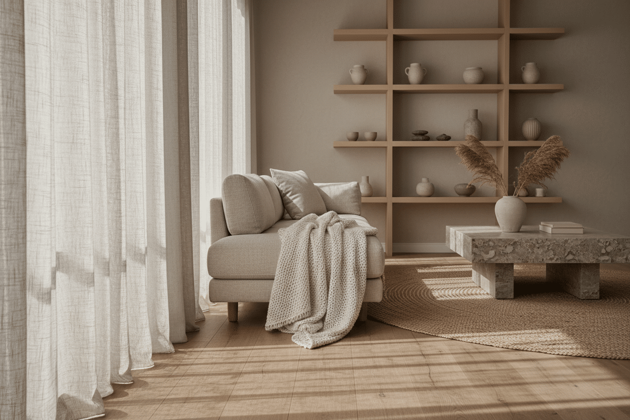 Beige et matériaux : un duo gagnant