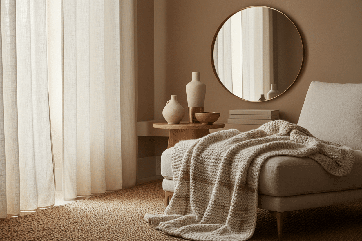 Accessoires et textiles pour enrichir un intérieur lin