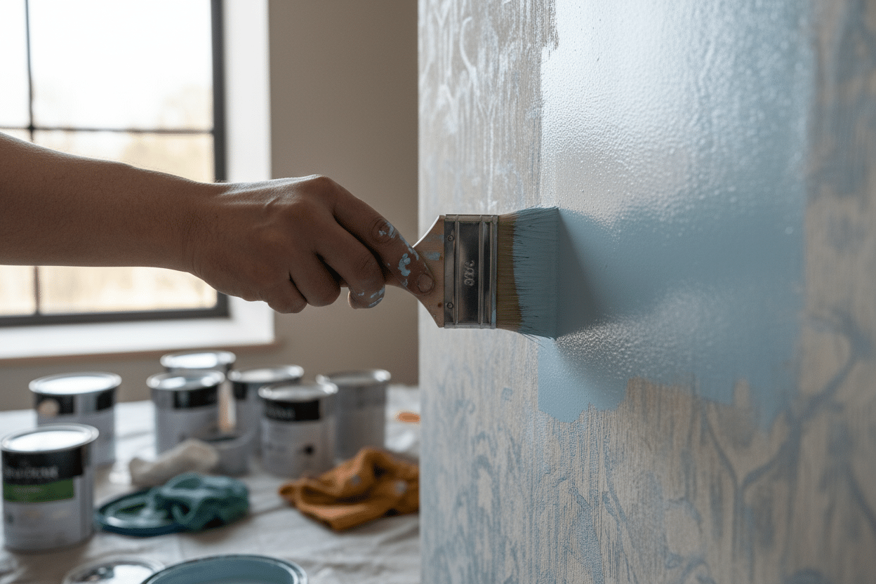 Quel type de peinture utiliser sur du papier peint ?