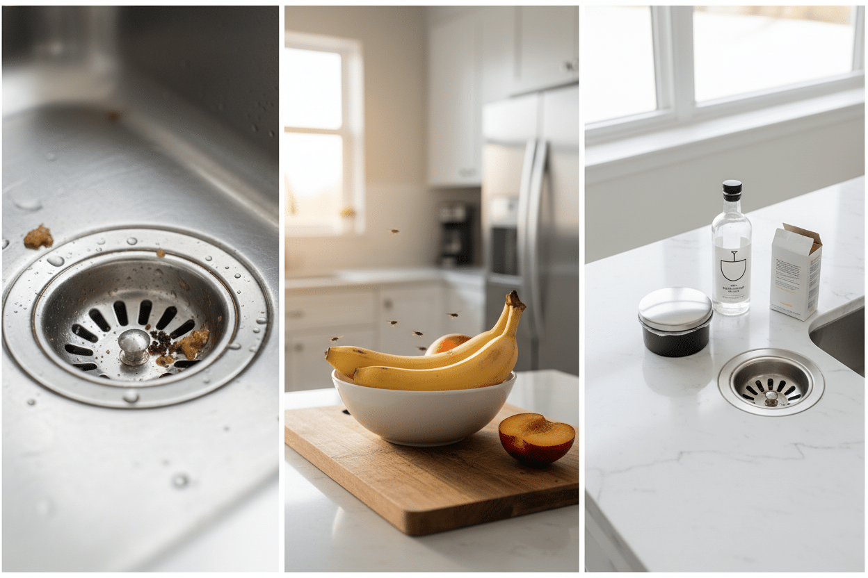 4. Le moucheron du vinaigre, signal d'un problème d'humidité ou de déchets