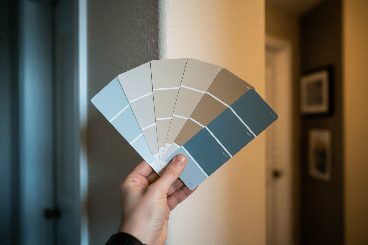 Quel est l'impact de l'éclairage sur la couleur d'un couloir ?